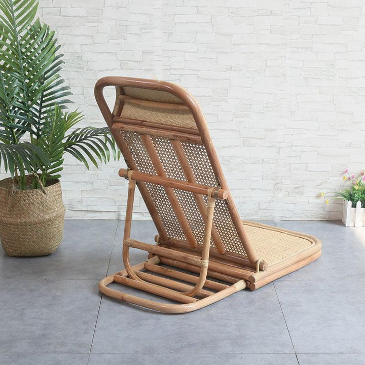 Nicollette Handmade Rattan Folding Deck Chair - HomeCozify