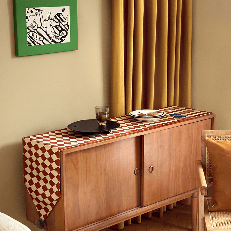 Paja Plaid Table Runner - HomeCozify
