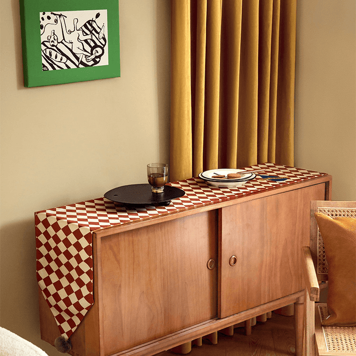 Paja Plaid Table Runner - HomeCozify