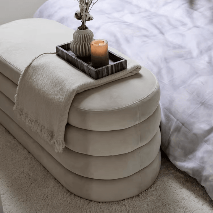 Sabina Velvet Bench - HomeCozify