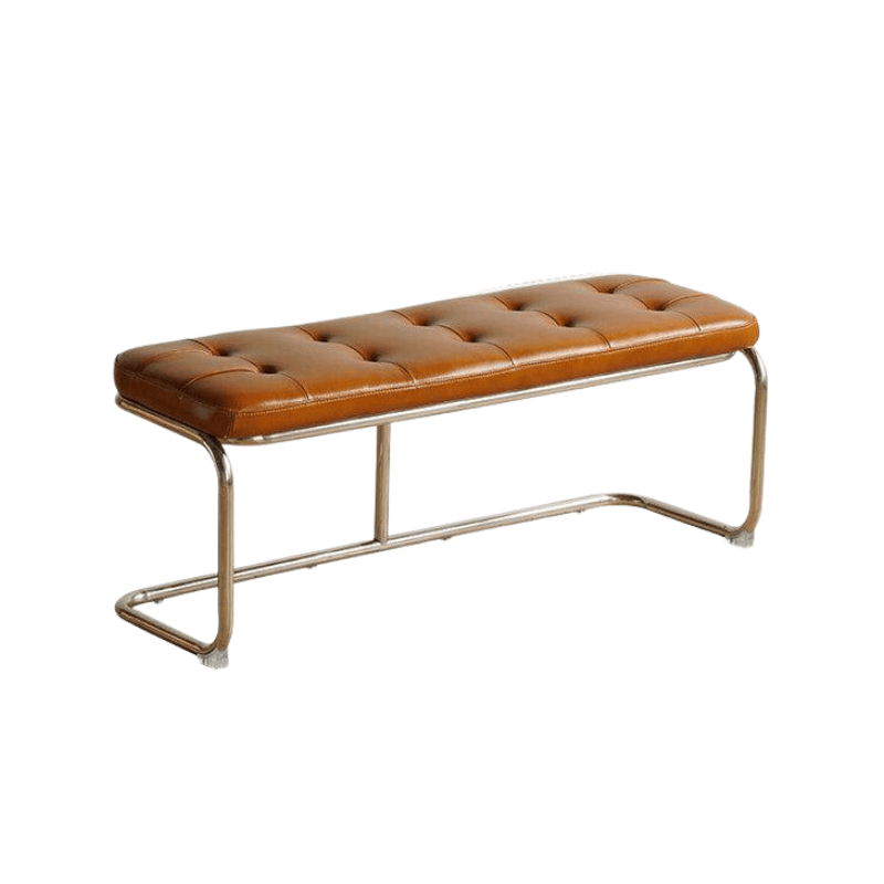Salvatore Leather Bench & Ottoman - HomeCozify