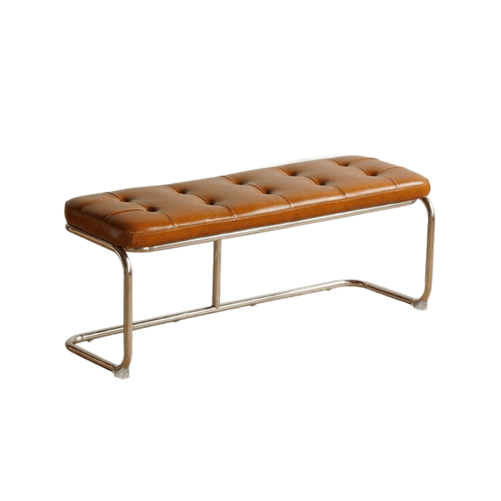 Salvatore Leather Bench & Ottoman - HomeCozify