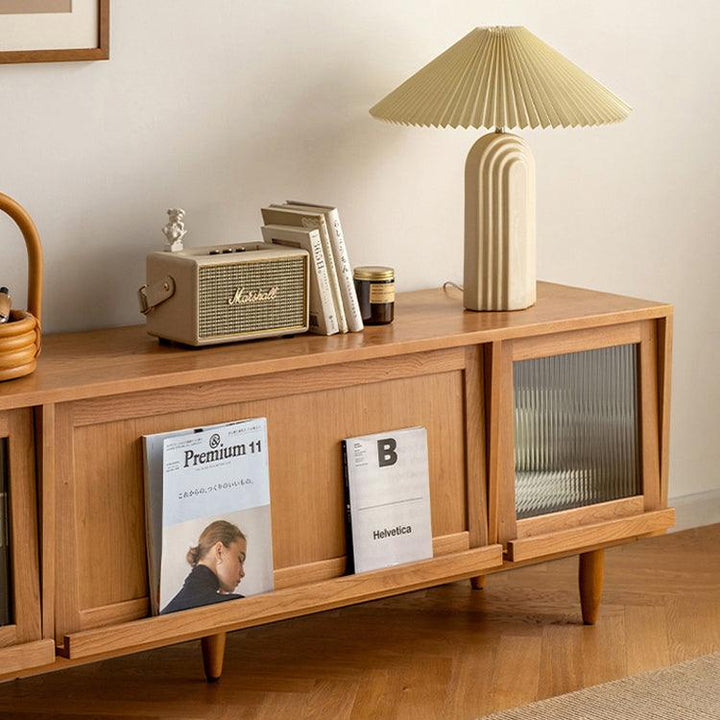 Stefcia Solid Wood TV Stand - HomeCozify