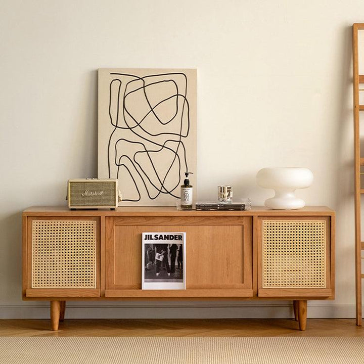 Stefcia Solid Wood TV Stand - HomeCozify
