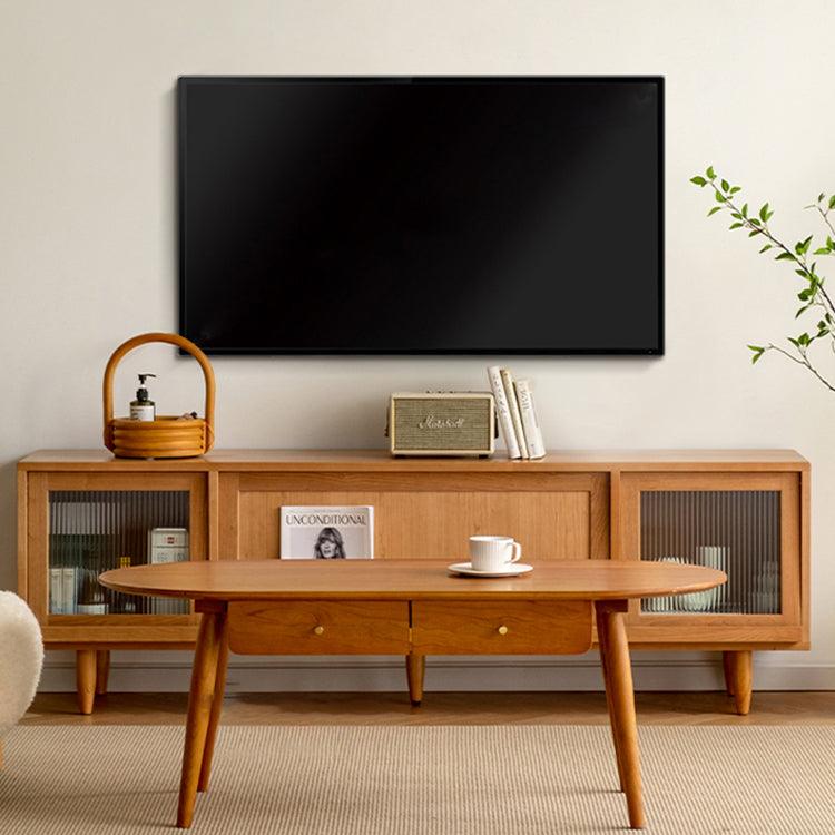 Stefcia Solid Wood TV Stand - HomeCozify