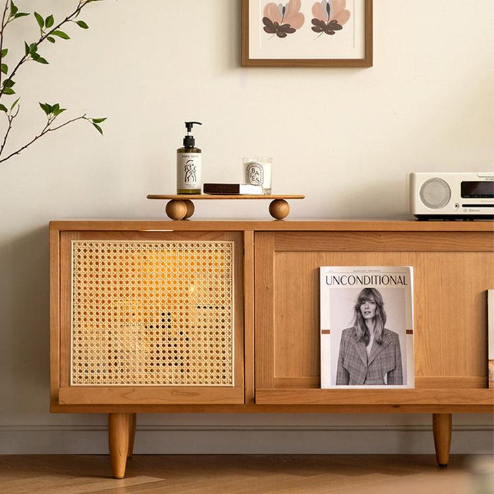 Stefcia Solid Wood TV Stand - HomeCozify