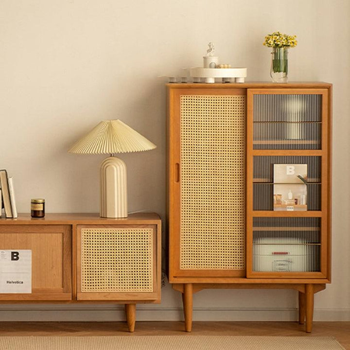 Stefcia Solid Wood TV Stand - HomeCozify