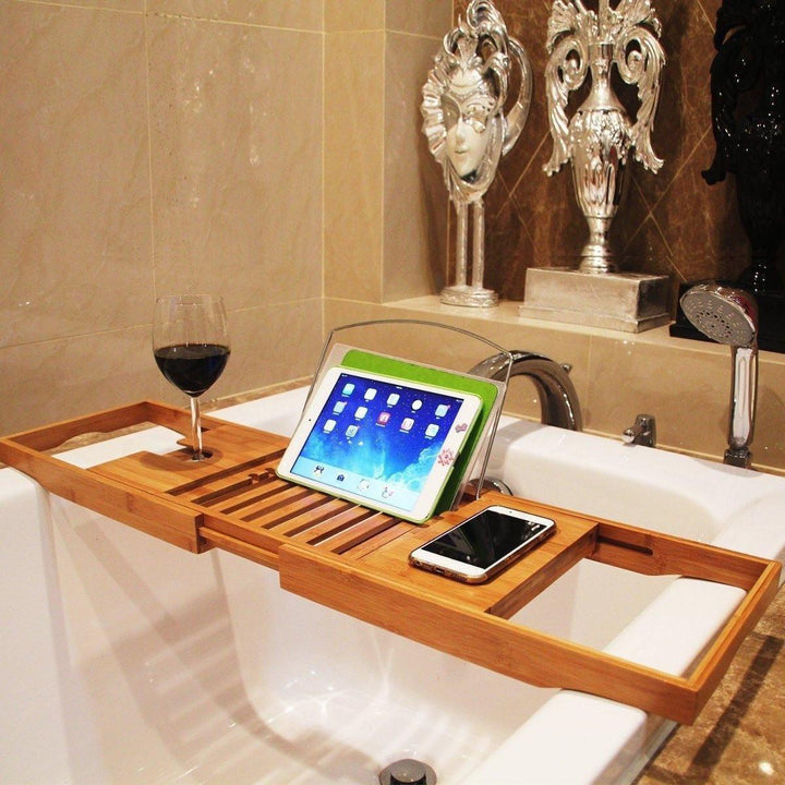 Tommaso Extendable Bathtub Caddy Tray - HomeCozify