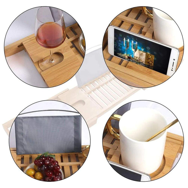 Tommaso Extendable Bathtub Caddy Tray - HomeCozify