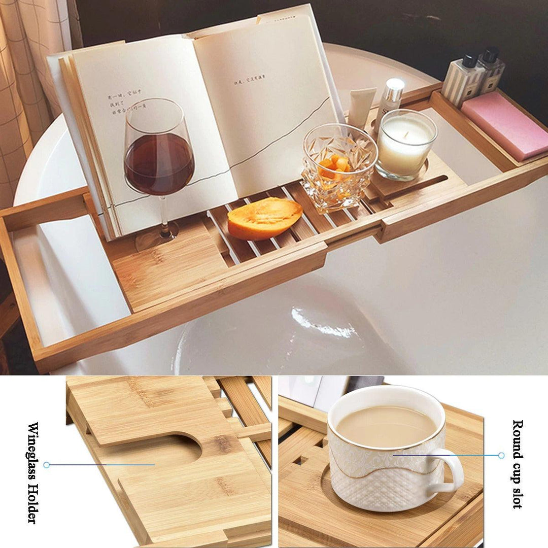 Tommaso Extendable Bathtub Caddy Tray - HomeCozify