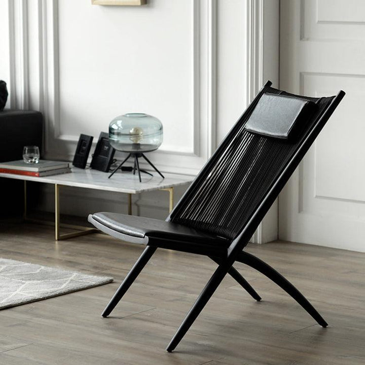 Vera Solid Wood Lounge Chair - HomeCozify
