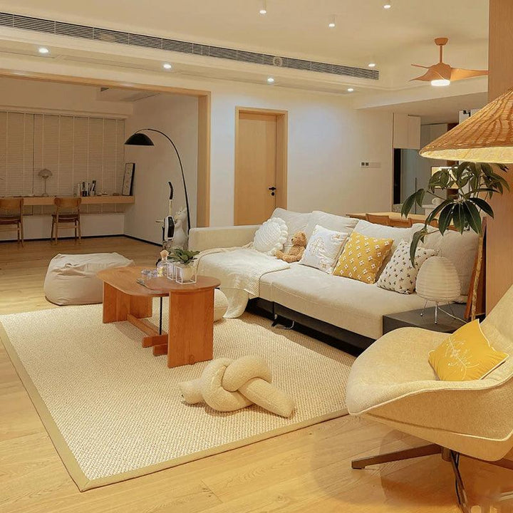 Vivana Beige Sisal Handmade Carpet - HomeCozify