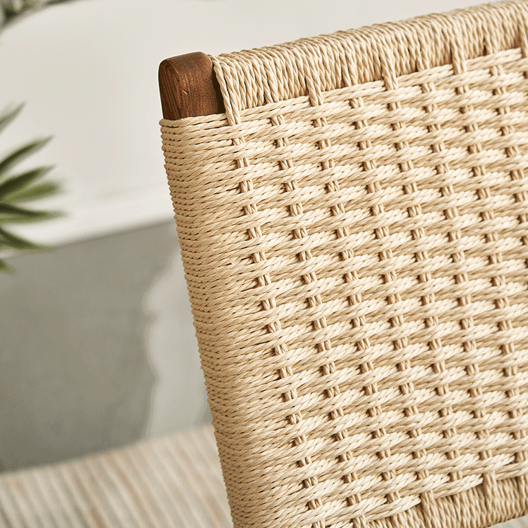 Achmad Rattan Folding Chair - HomeCozify