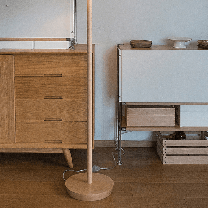 Adelmo Wooden Floor Lamp - HomeCozify