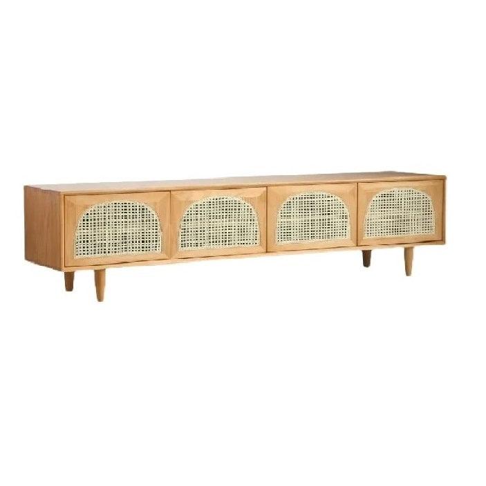 Ake Solid Wood TV Cabinet - HomeCozify