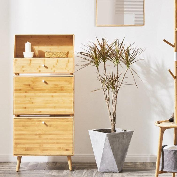 Alf Bamboo Shoe Storage Cabinet - HomeCozify