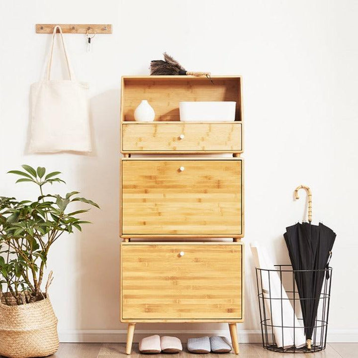 Alf Bamboo Shoe Storage Cabinet - HomeCozify