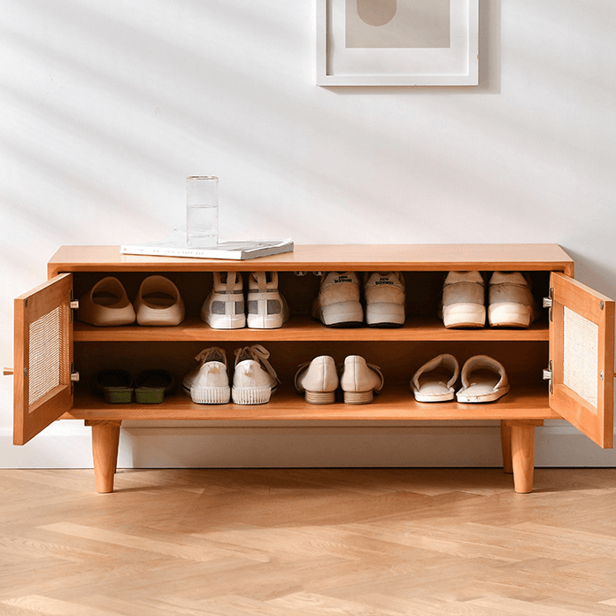 Alma Double-shelf Shoe Cabinet - HomeCozify