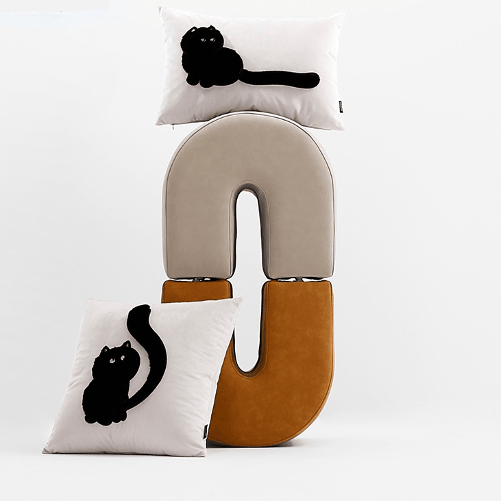 Animal Plush Cat Pillow - HomeCozify