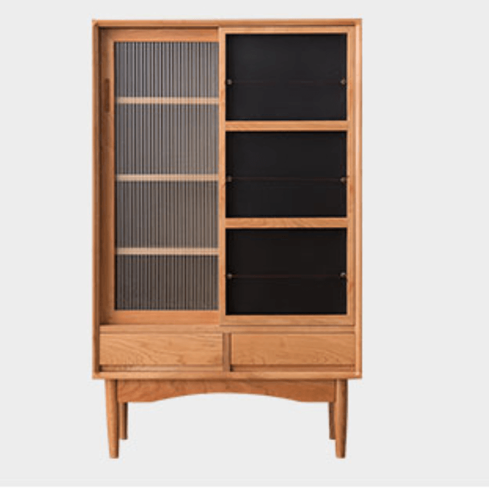 Anoushka Wood Bookcase With Chalkboard - HomeCozify