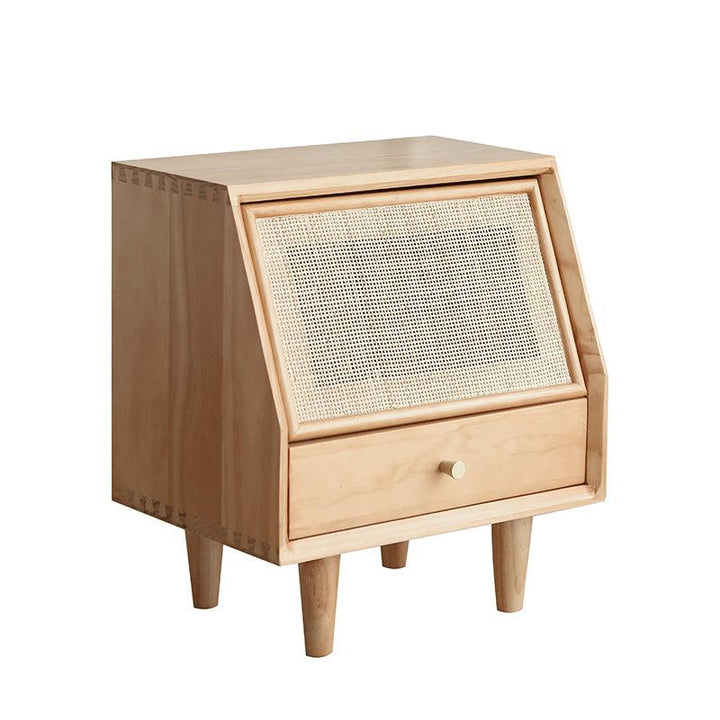 Aronne Rattan Drawer Nightstand - HomeCozify