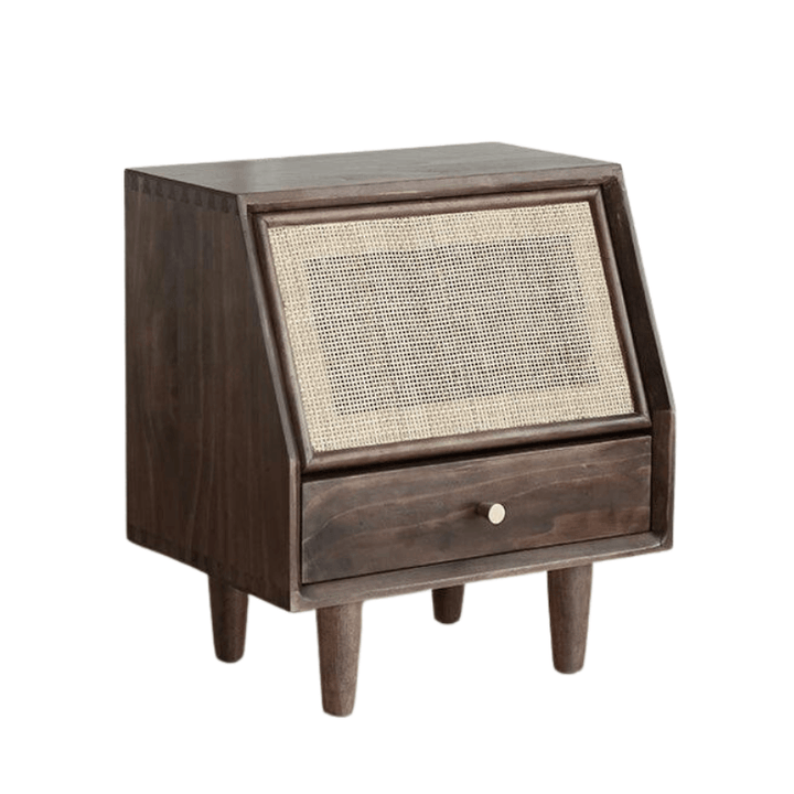 Aronne Rattan Drawer Nightstand - HomeCozify