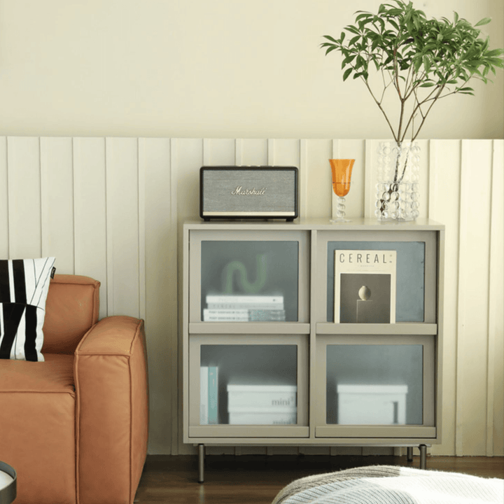 Attila Bookcase with Tilt Up Door - HomeCozify