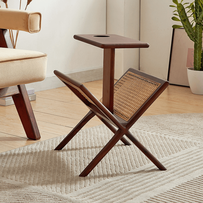 Ava End Table With Mini Bookcase - HomeCozify