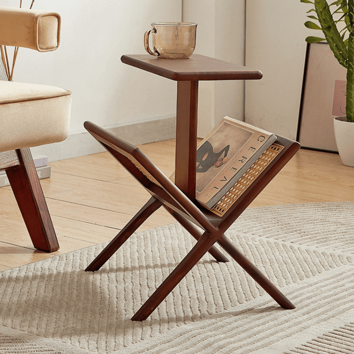 Ava End Table With Mini Bookcase - HomeCozify