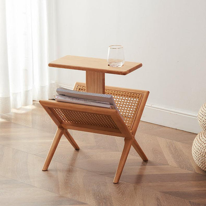 Ava End Table With Mini Bookcase - HomeCozify