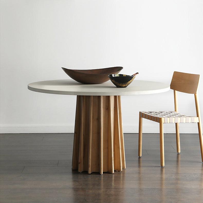 Baier Round Slate Dining Table - HomeCozify