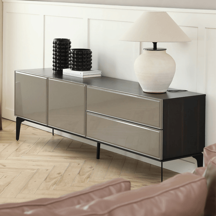 Beatrix Designer Wood TV Stand - HomeCozify