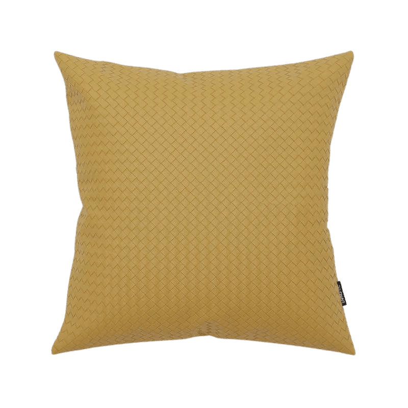 Braided Leather Throw Pillow Cover & Insert - HomeCozify
