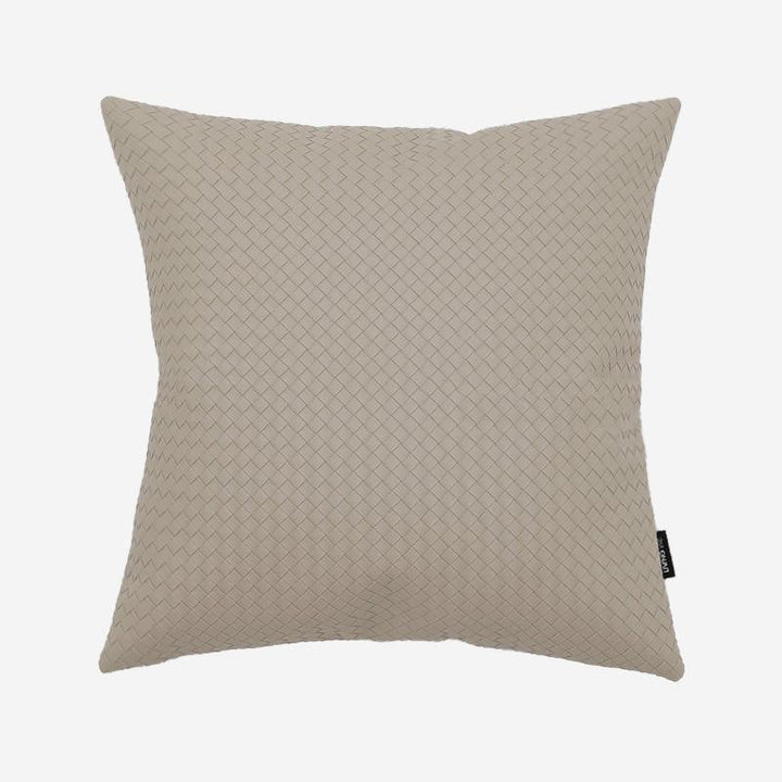 Braided Leather Throw Pillow Cover & Insert - HomeCozify