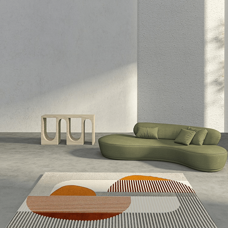 Bria Orange Area Rug		Solomiya	Done 	HomeC	Bellini Orange Area Rug - HomeCozify