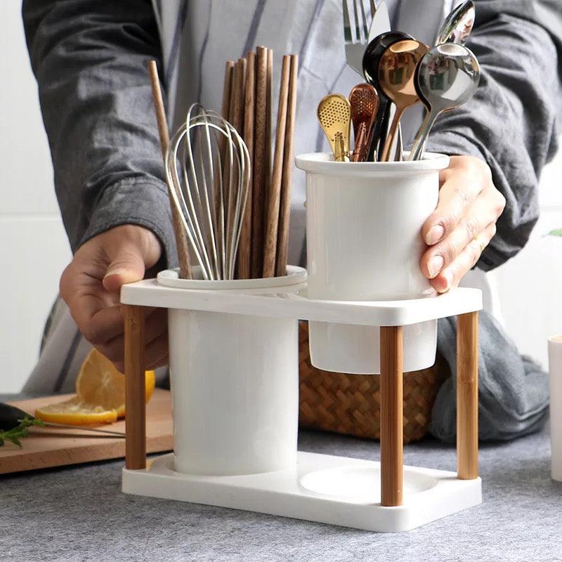 Ceramic Utensil Holder - HomeCozify