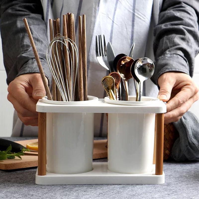 Ceramic Utensil Holder - HomeCozify