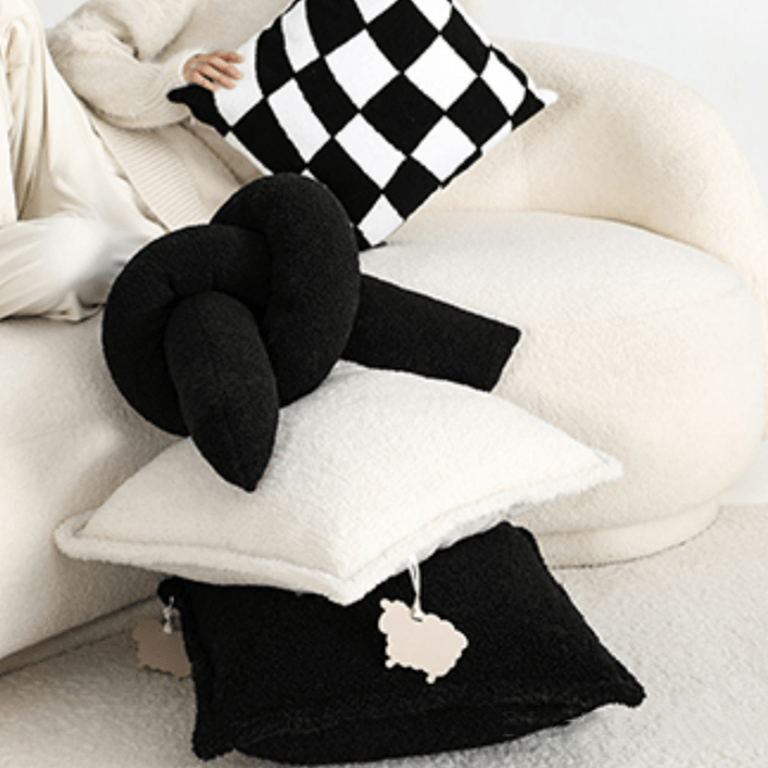 Checkerboard Color Shaped Pillow - HomeCozify