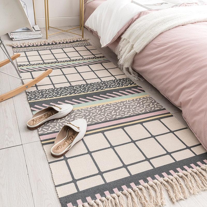 Csenge Cotton Bedroom Rug - HomeCozify