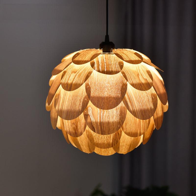 Darina Single Globe Pendant with Scale Accents - HomeCozify