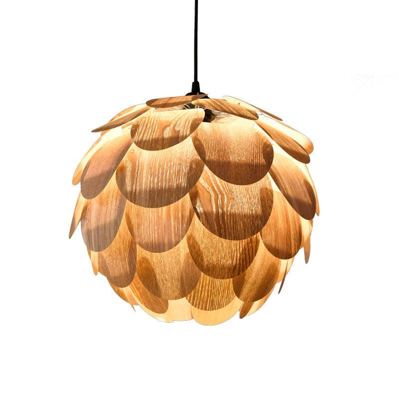 Darina Single Globe Pendant with Scale Accents - HomeCozify