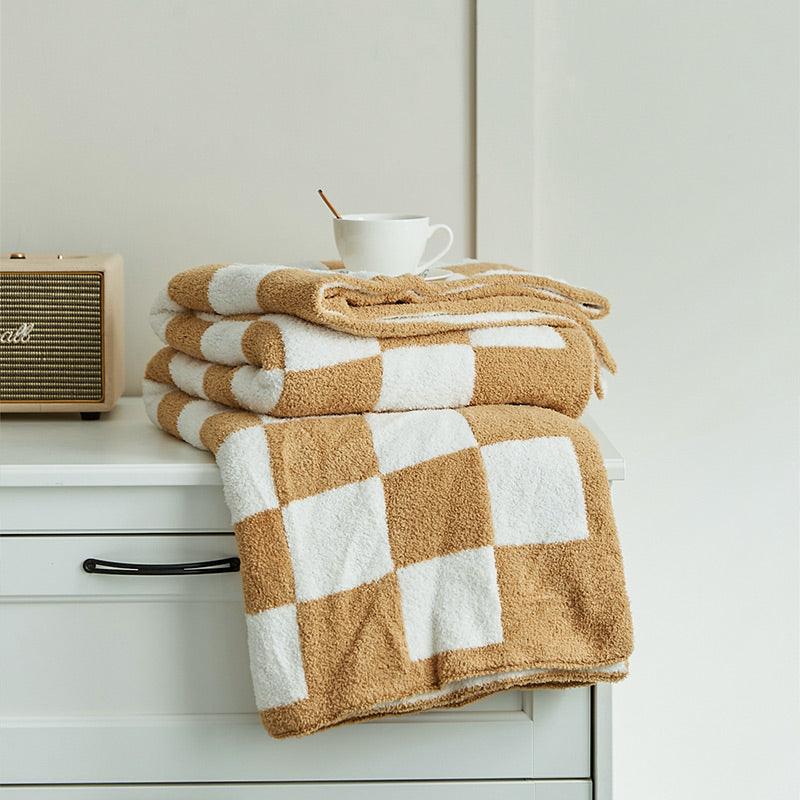 Deborah Checkerboard Throw Blanket - HomeCozify