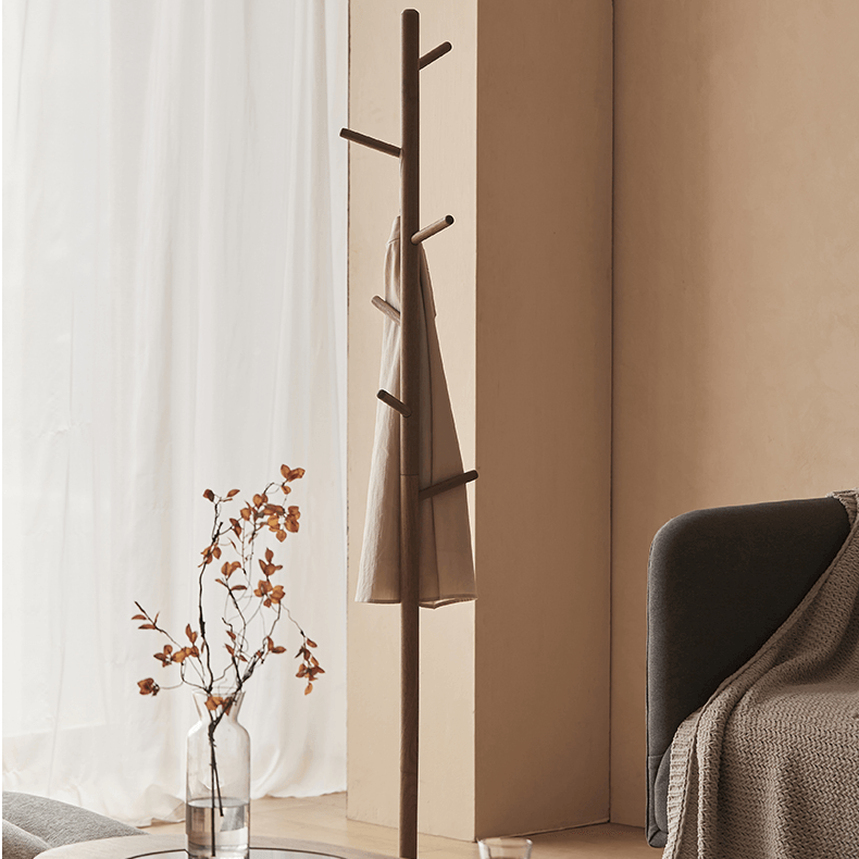 Dianna Freestanding Wood Coat Rack - HomeCozify