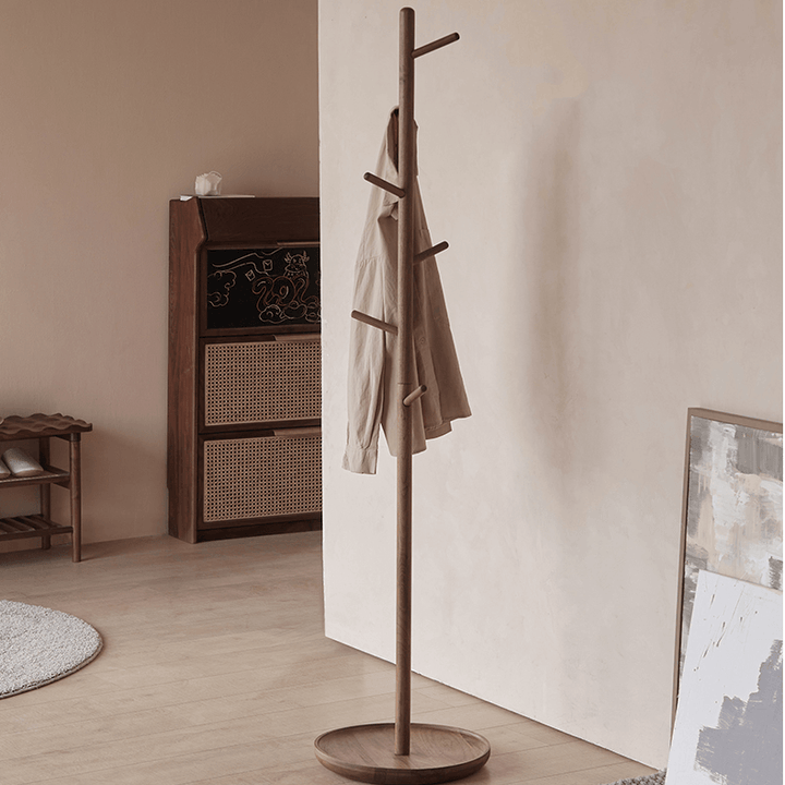 Dianna Freestanding Wood Coat Rack - HomeCozify