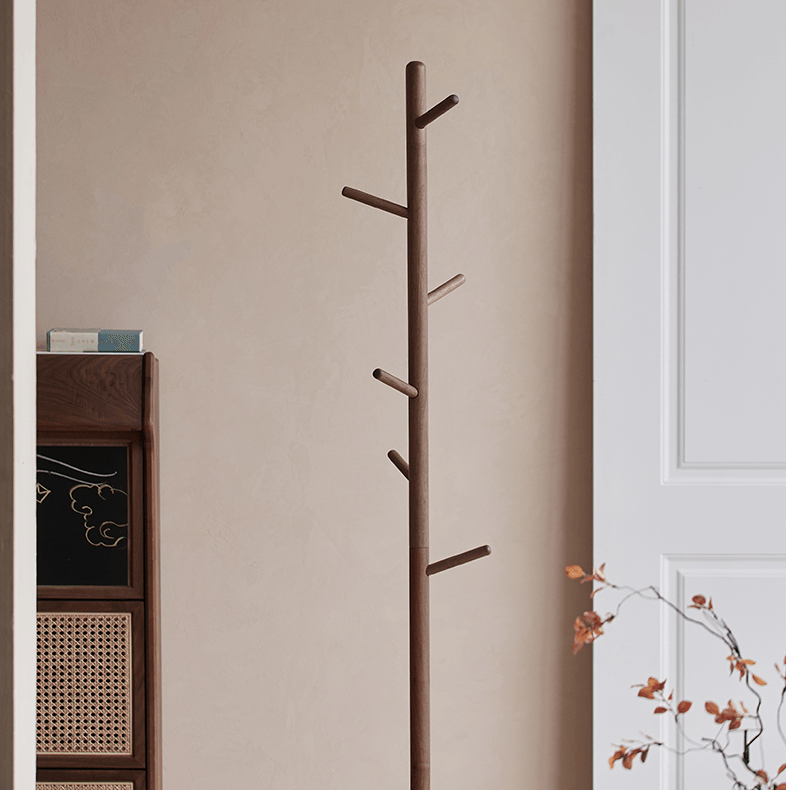 Dianna Freestanding Wood Coat Rack - HomeCozify