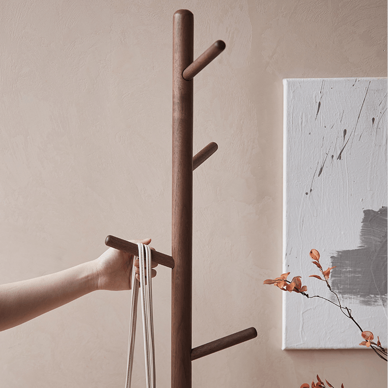 Dianna Freestanding Wood Coat Rack - HomeCozify