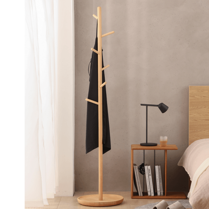 Dianna Freestanding Wood Coat Rack - HomeCozify