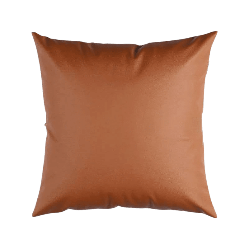 Earth tones Artificial Leather Pillow - HomeCozify