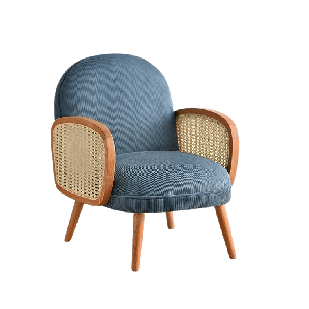 Ela Rattan Arm Lounge Chair - HomeCozify