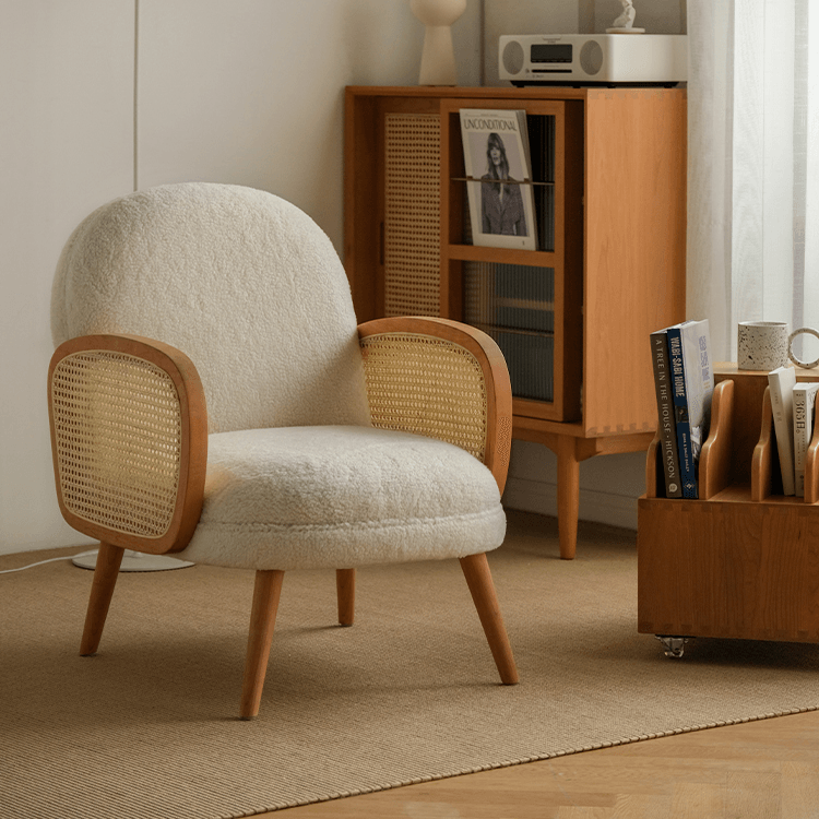 Ela Rattan Arm Lounge Chair - HomeCozify